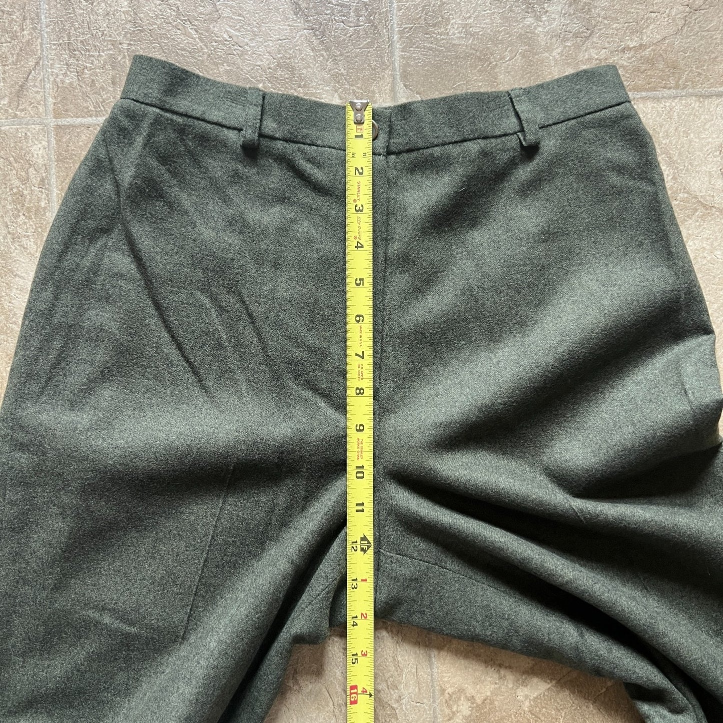 Vintage Lauren Ralph Lauren Womens Wool Blend Pants Size 8 Dark Green