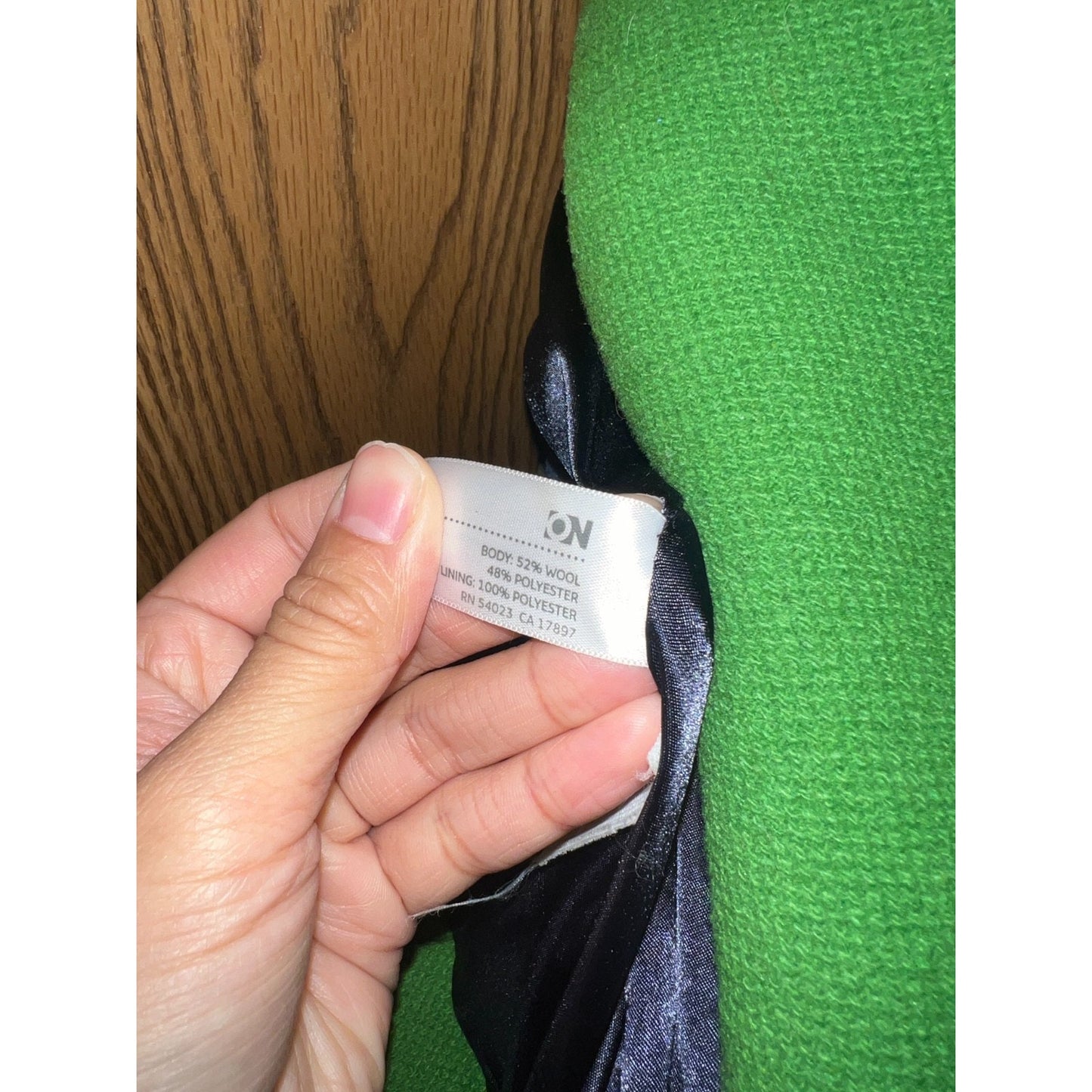 Vintage Y2K Old Navy Womens Pea Coat Size XS Green Wool Blend Twee Preppy
