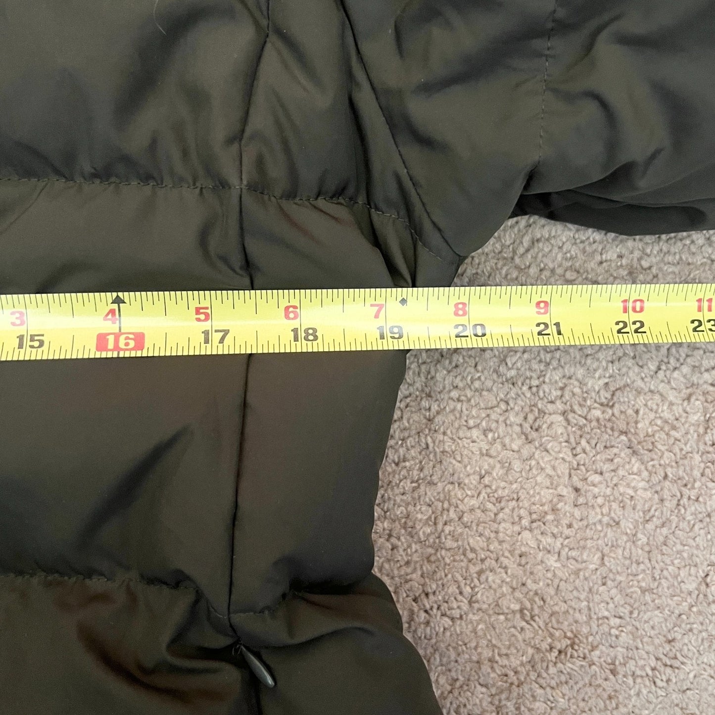 Bernado Womens Down Puffer Long Jacket Coat Size M Khaki Green Gorpcore Outdoor
