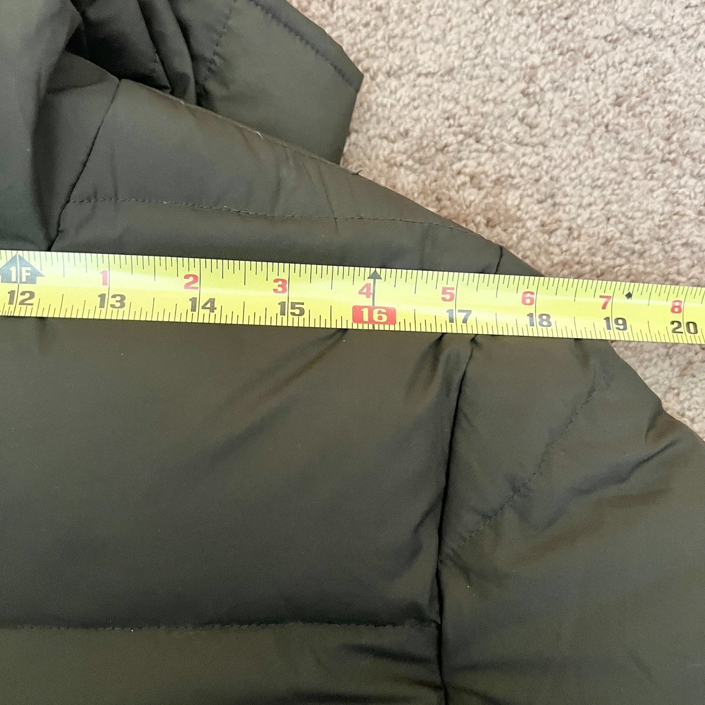 Bernado Womens Down Puffer Long Jacket Coat Size M Khaki Green Gorpcore Outdoor