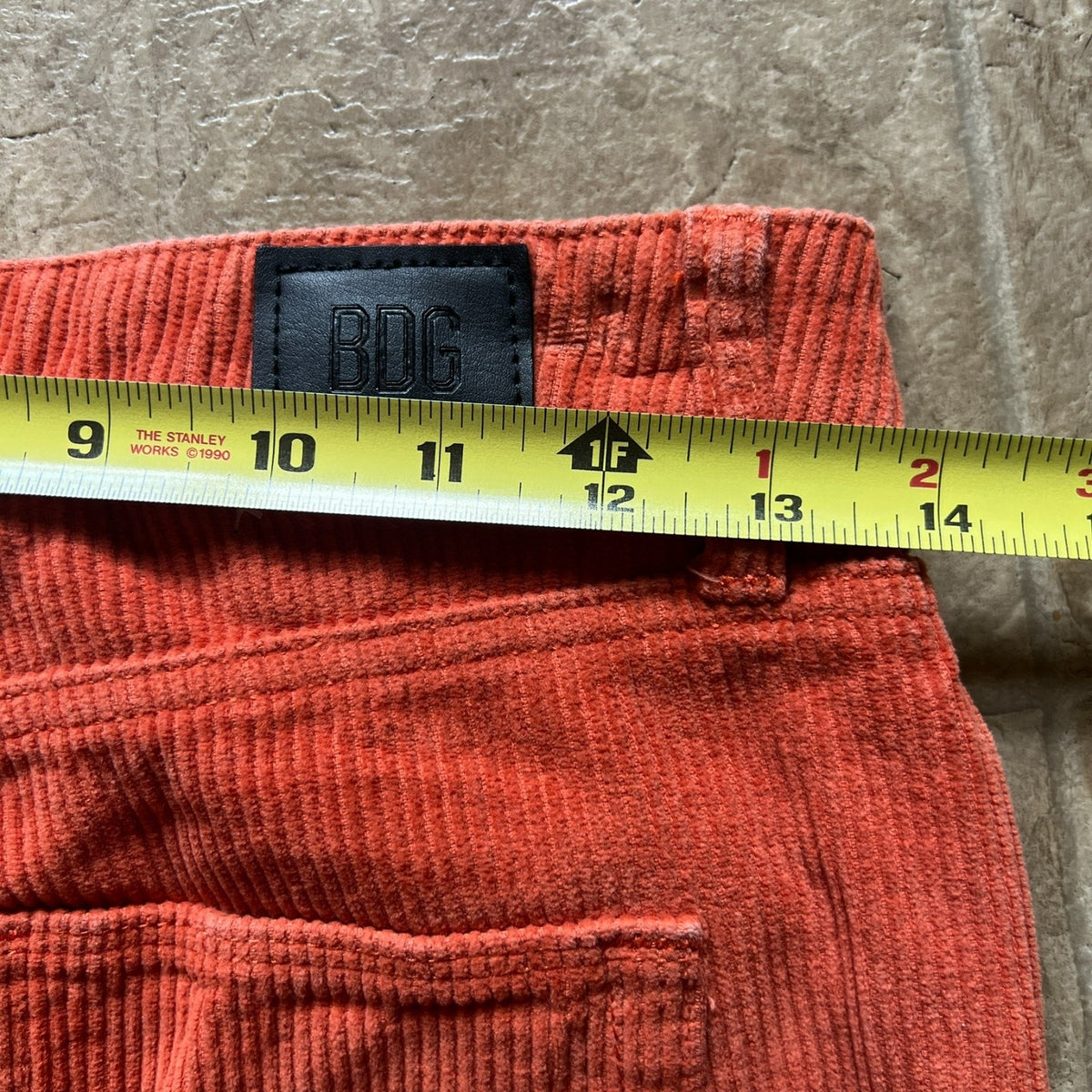 BDG Urban Outfitters Mom High Rise Corduroy Pants 26 Orange Fall Indie Sleaze