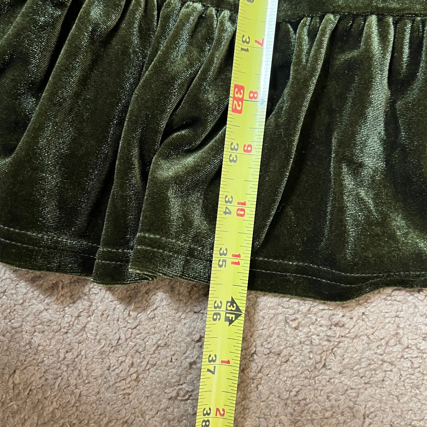 Halara Everyday Deep V Neck Long Sleeve Ruffled Hem Velvet Mini Chill Dress L Holiday Christmas