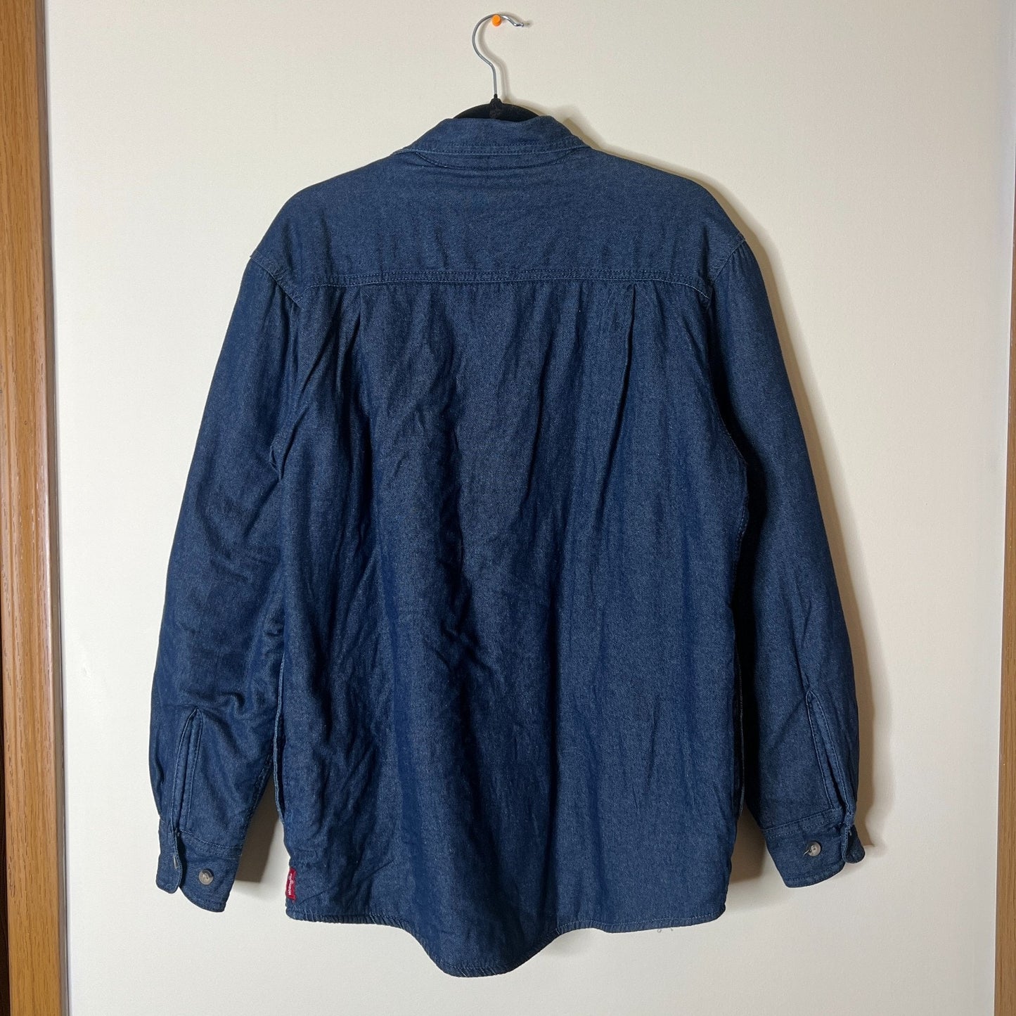 Wrangler Mens Sherpa Lined Denim Jacket S Classic Workwear Outdoor Cabincore