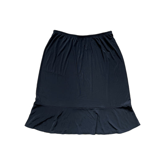 Vintage Y2K Briggs New York Womens Black Midi Skirt Size 2XL