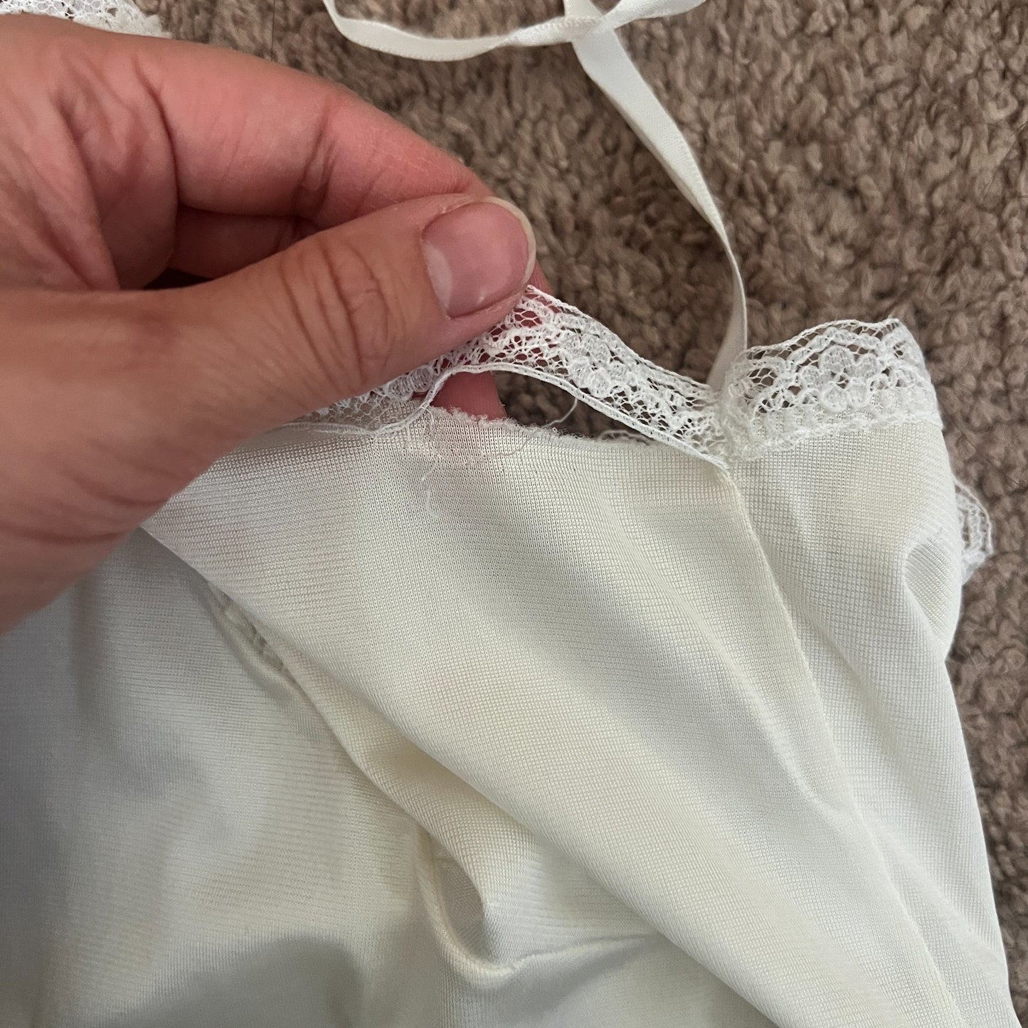 Vtg Sears Babydoll Slip Dress White Sheer Bridal Wedding Coquette Angel Feminine