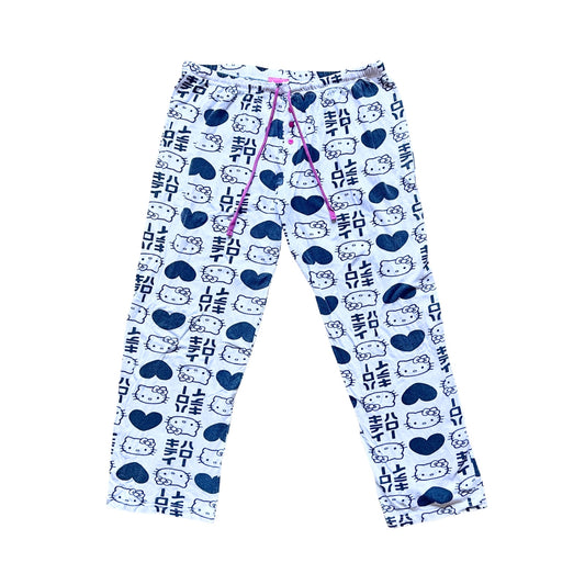 Hello Kitty Pajama Pants All Over Print Japanese Y2K Kawaii Nostalgic Feminine