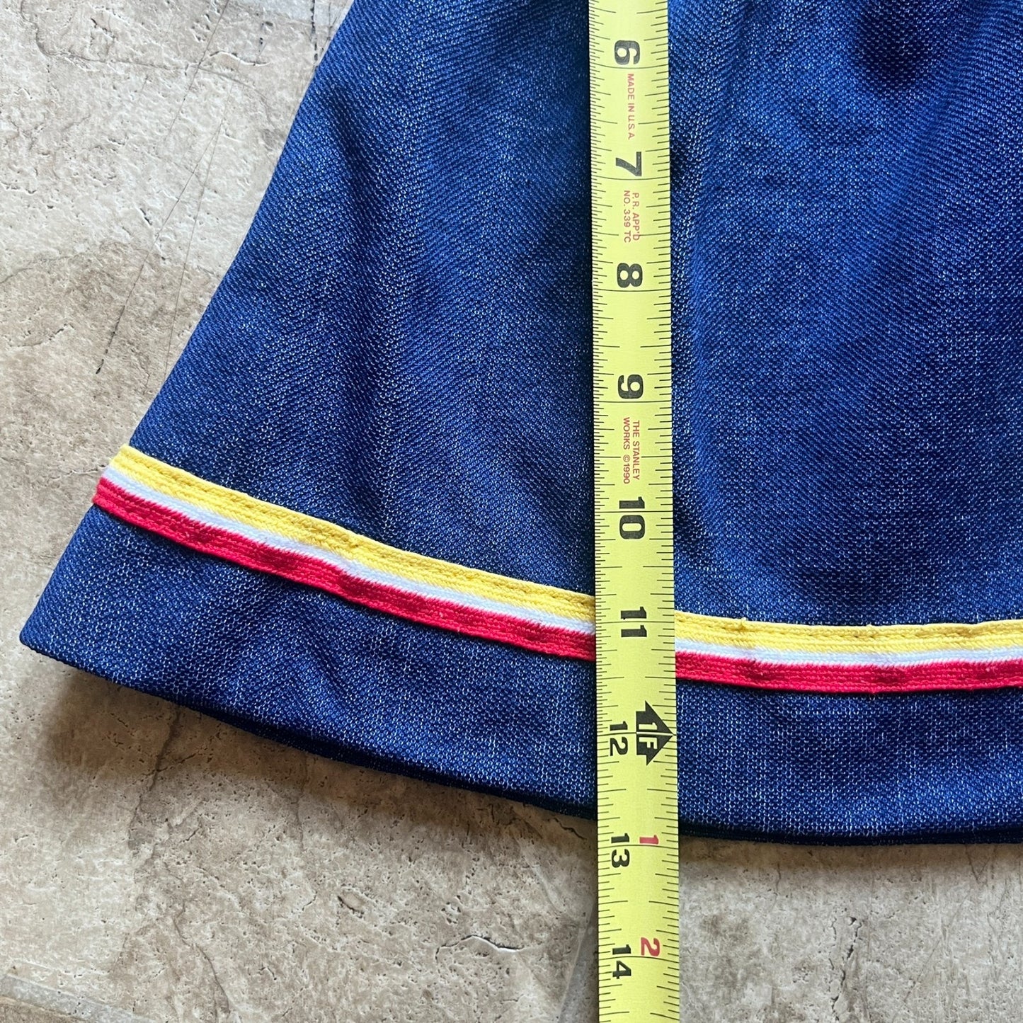 Vtg 80s Carter's Denim Pinafore Dress 12 Months Elephant Whimsical Kidcore Retro