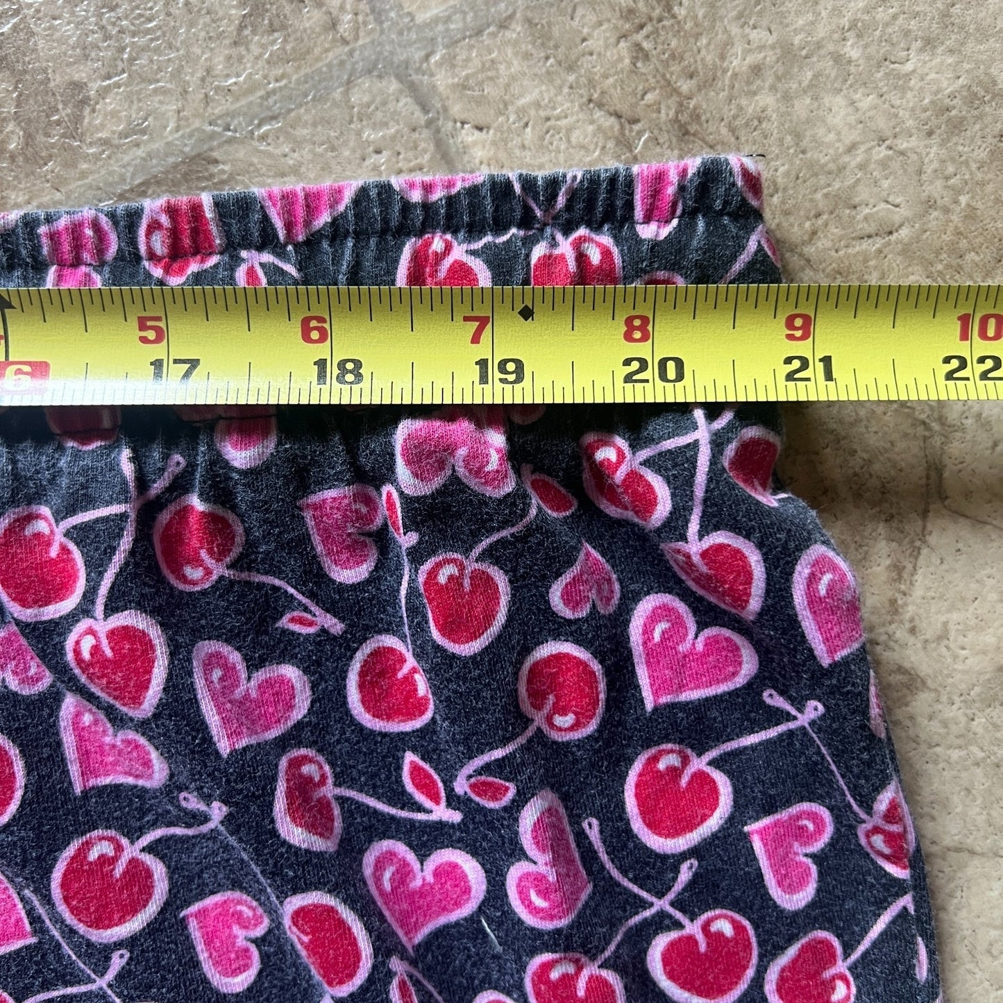 Vtg Y2K Fashion Bug Pajama Pants 2X Cherry Heart Print Girly Romantic Sleepover