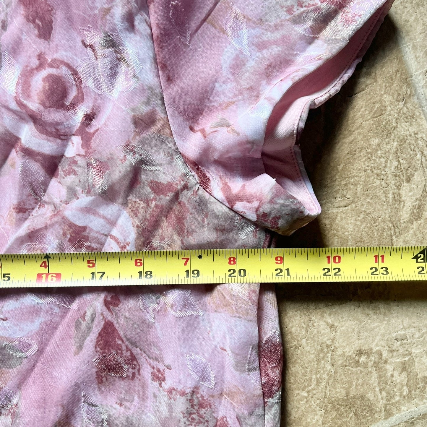 Vintage Deadstock Miss Dorby Floral Top 16P Pink Mesh Overlay Feminine Romantic