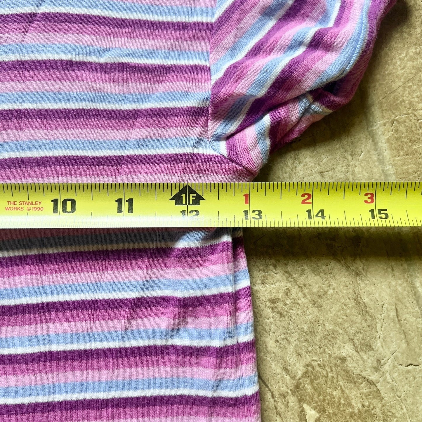 Vtg Y2K SO Girls Striped T-Shirt S (7-8) Pink Multi-color Preppy Retro Summer