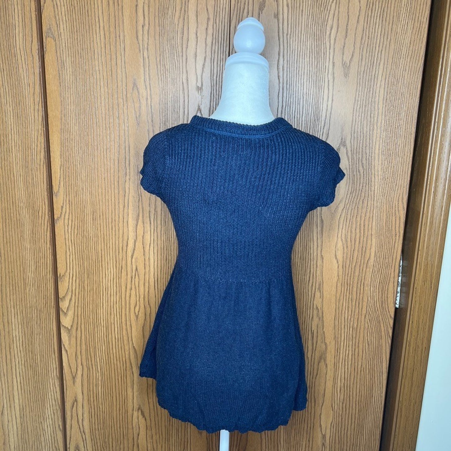 Vtg Y2K Abercrombie & Fitch Babydoll Top L Ribbed Moose Logo Bella Swan Twilight