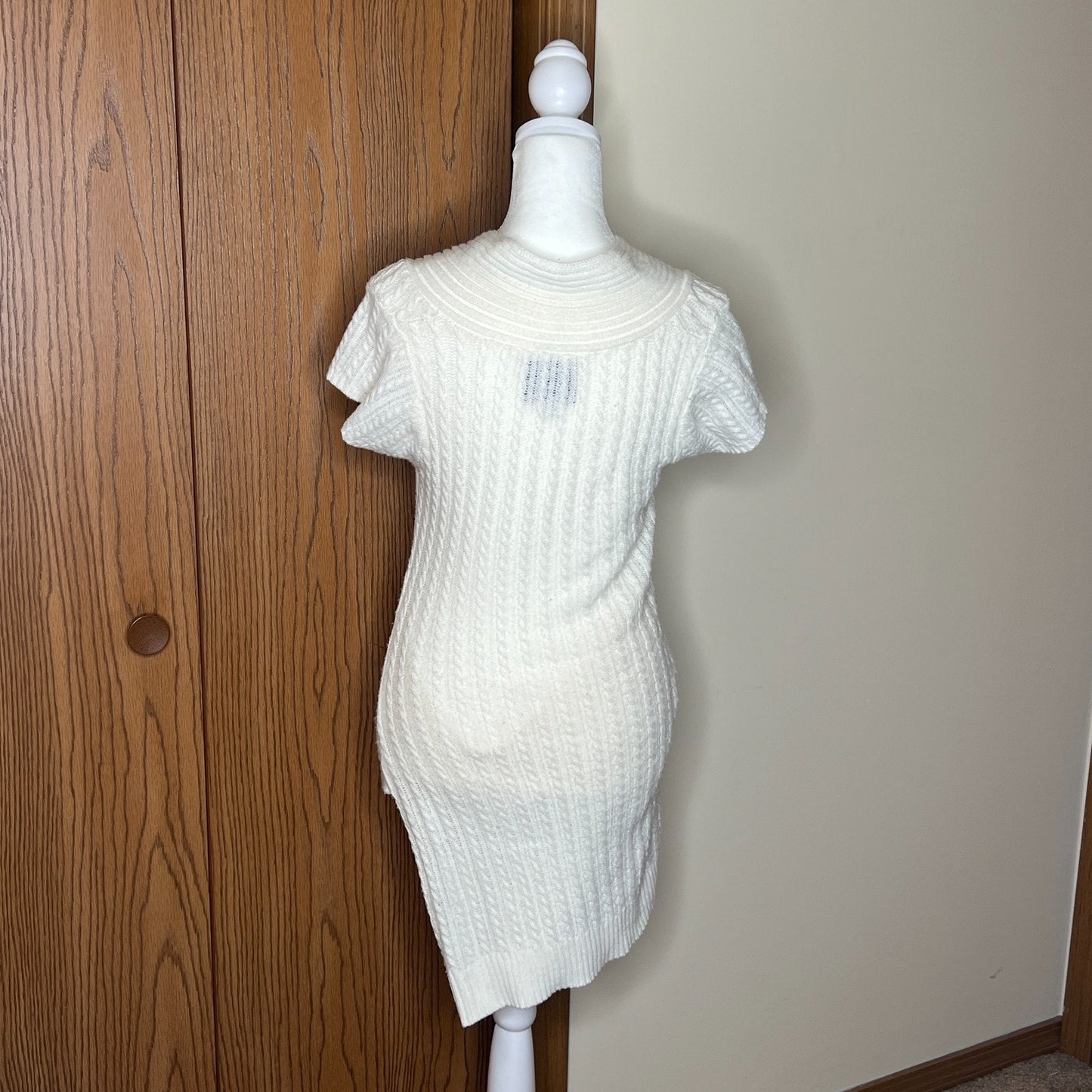 Womens Cable Knit Sweater Dress Y2K Coquette Soft Girl Feminine Angel Holiday