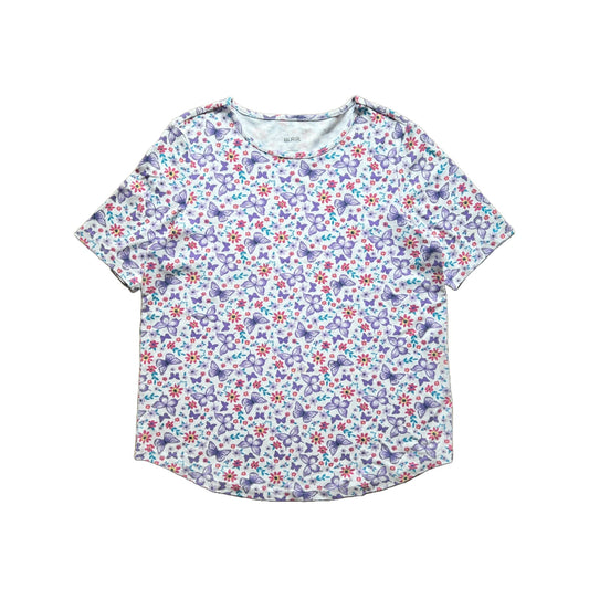 Blair All Over Butterfly Floral T-Shirt Size L Multi-color Whimsical Fairy Garden