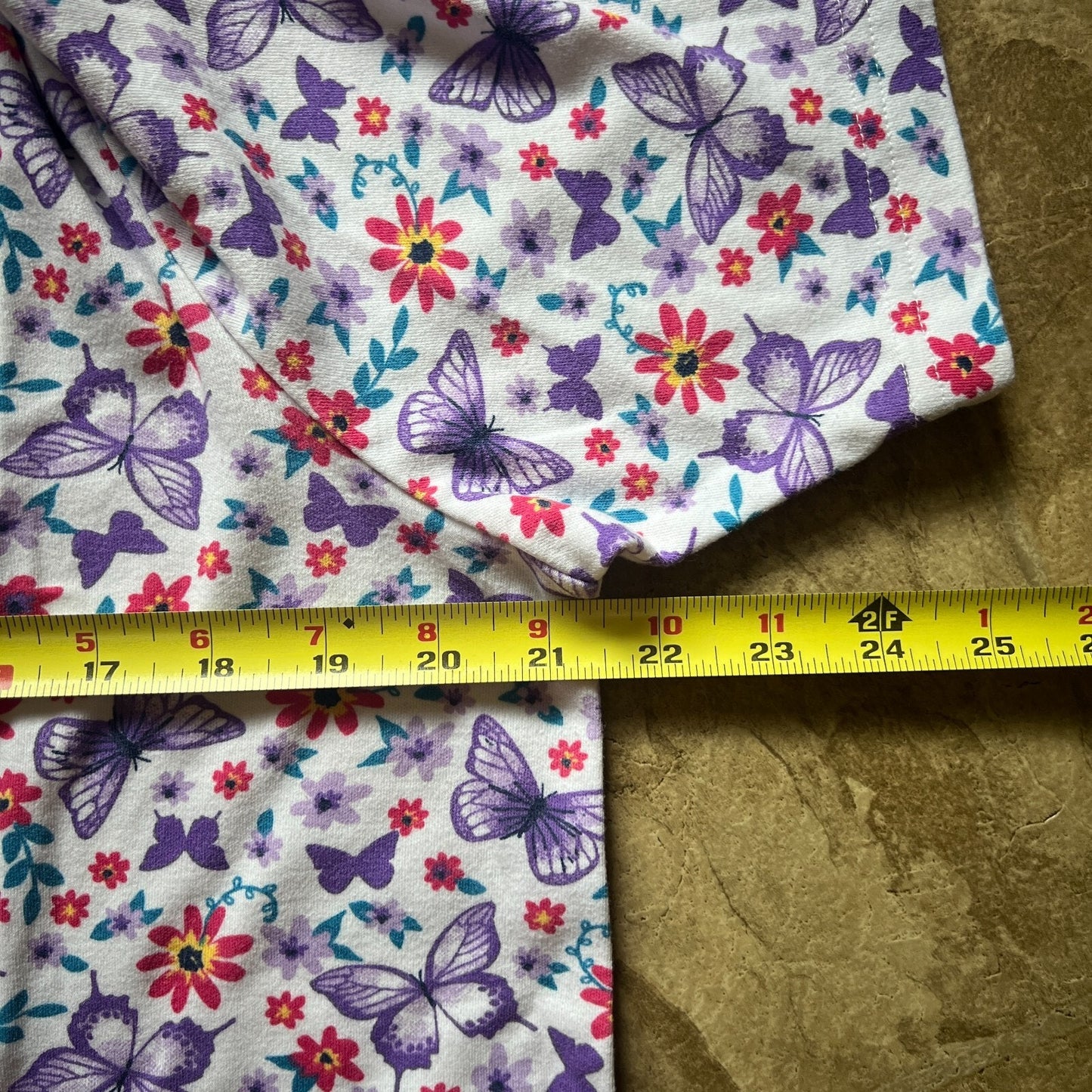 Blair All Over Butterfly Floral T-Shirt Size L Multi-color Whimsical Fairy Garden