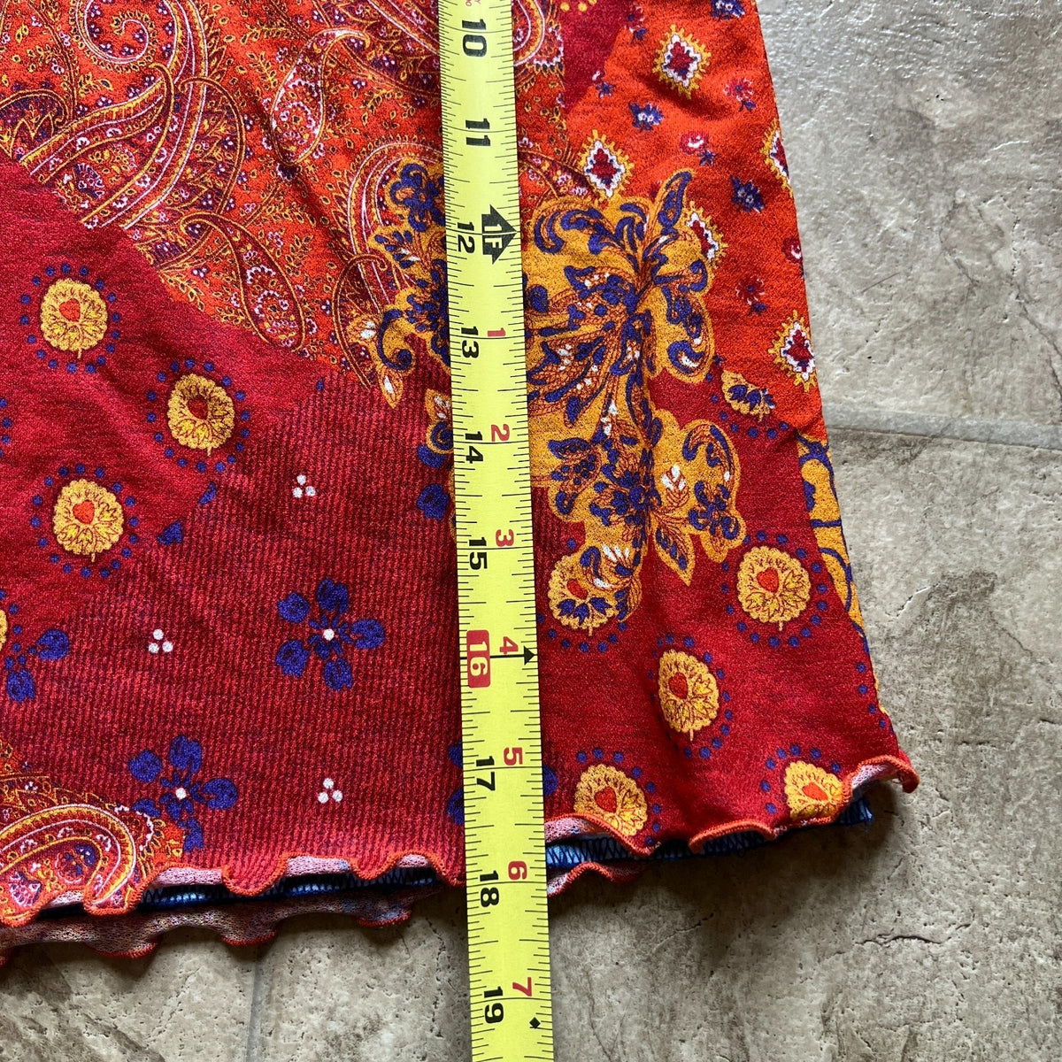 Vtg Y2K Mini Skirt S Multi-color Patchwork Boho Hippie Festival Whimsigoth Indie