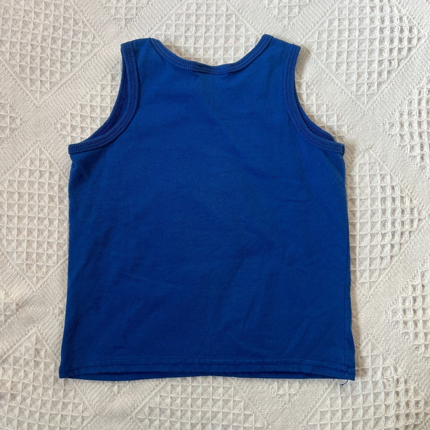 Vtg 80s Astronaut Graphic Tank Top 2T Blue Space Celestial Dreamy Retro Novelty