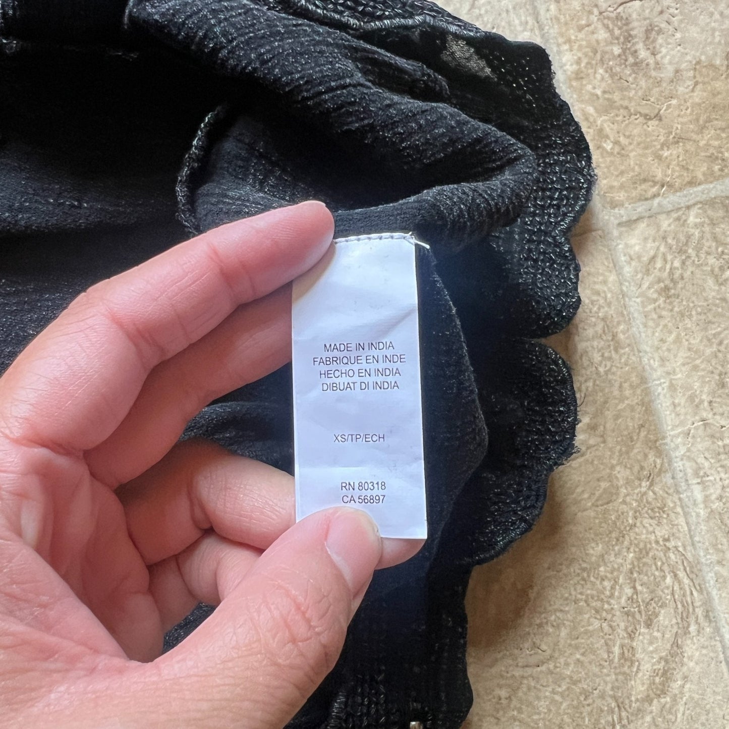 Lucky Brand Womens Beaded Embroidered Tank Top Size XS Black Tassle Tie Front