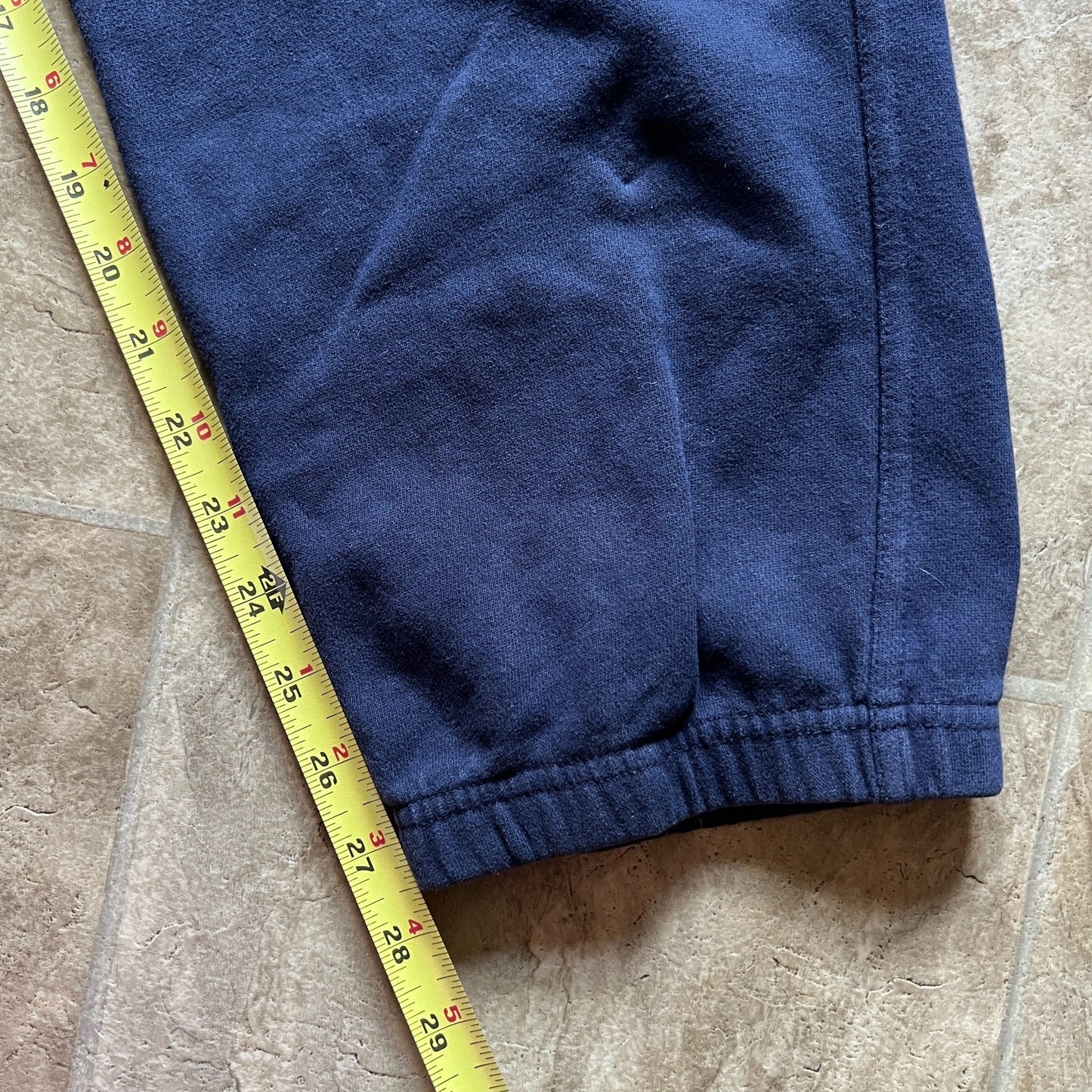 Vintage Y2K FILA Mens Jogger Sweatpants M Navy Logo Athleisure Sporty Loungewear