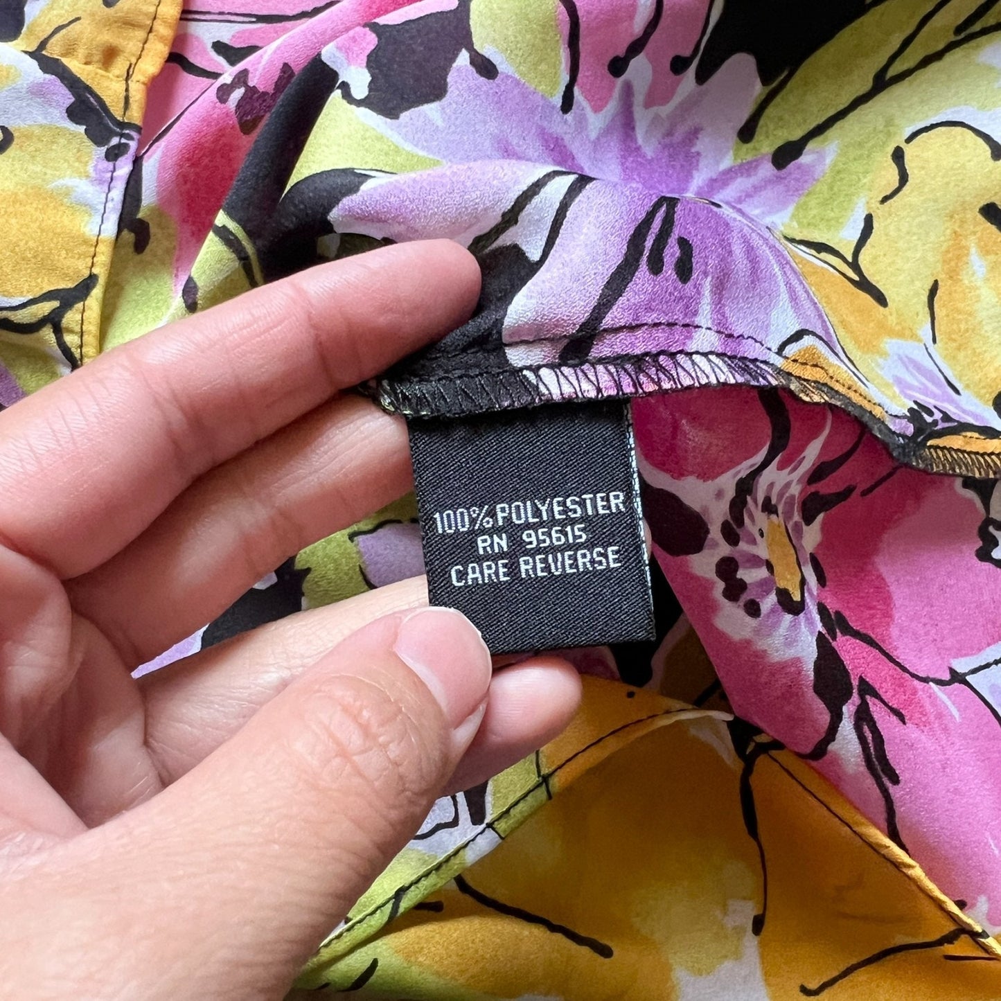 Rafaella Womens Floral Top Multi-color Semi-sheer Flutter Sleeve