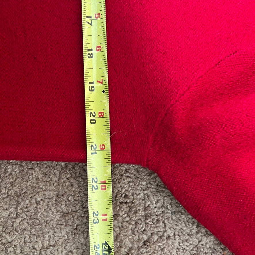 Vtg 90s Karen Scott Christmas Knit Jacket 100% Wool Red Multi-color Embroidered Presents Holiday Teacher Maximalist