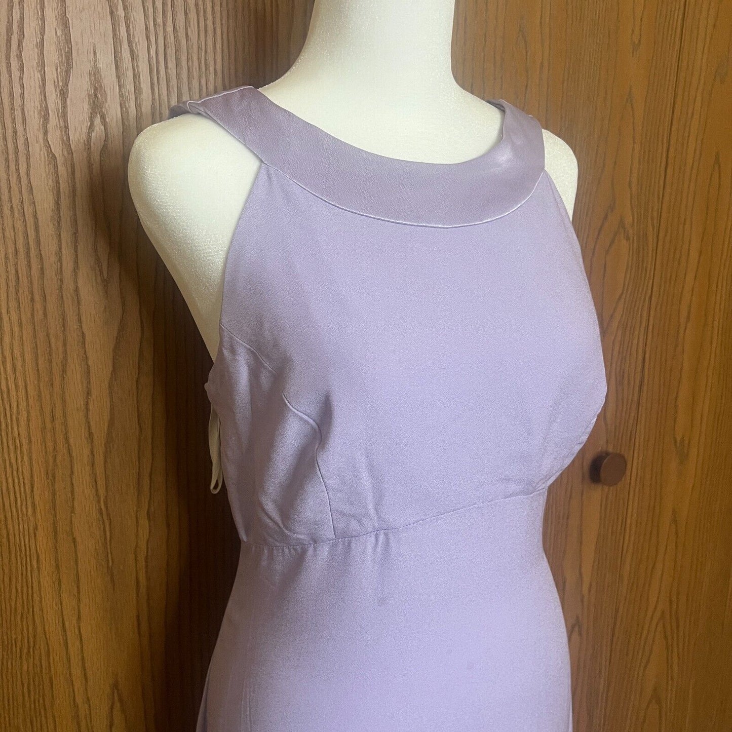 Vtg Y2K Alfred Angelo Maxi Dress Gown Lavender Iridescent Prom Bridesmaid Formal
