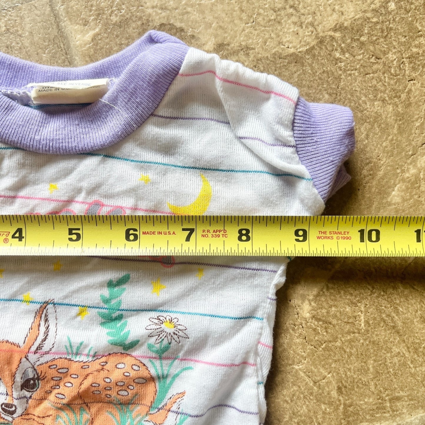 Vtg 80s Ronnie Jama Doll Sleep Shirt Nightgown Fawn Deer Spanish Kitsch Animals