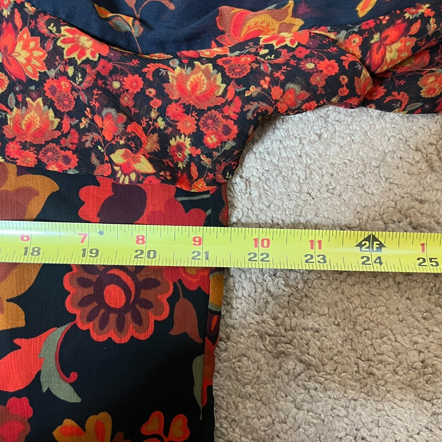 Loft Floral Ruffled Blouse M Black Multi-color Boho Whimsigoth Romantic Hippie