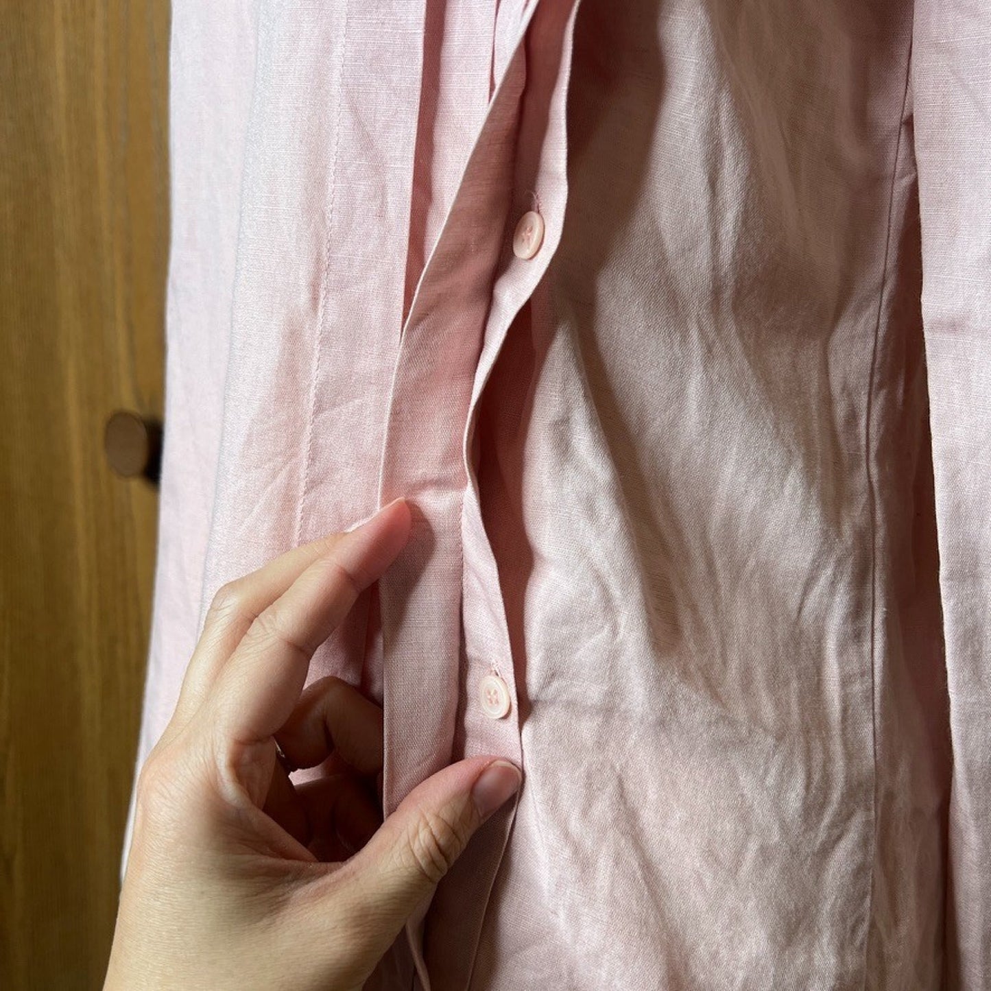 Vtg 90s Oscar de la Renta Linen Blouse 4 Pink Classic Old Money Feminine Spring