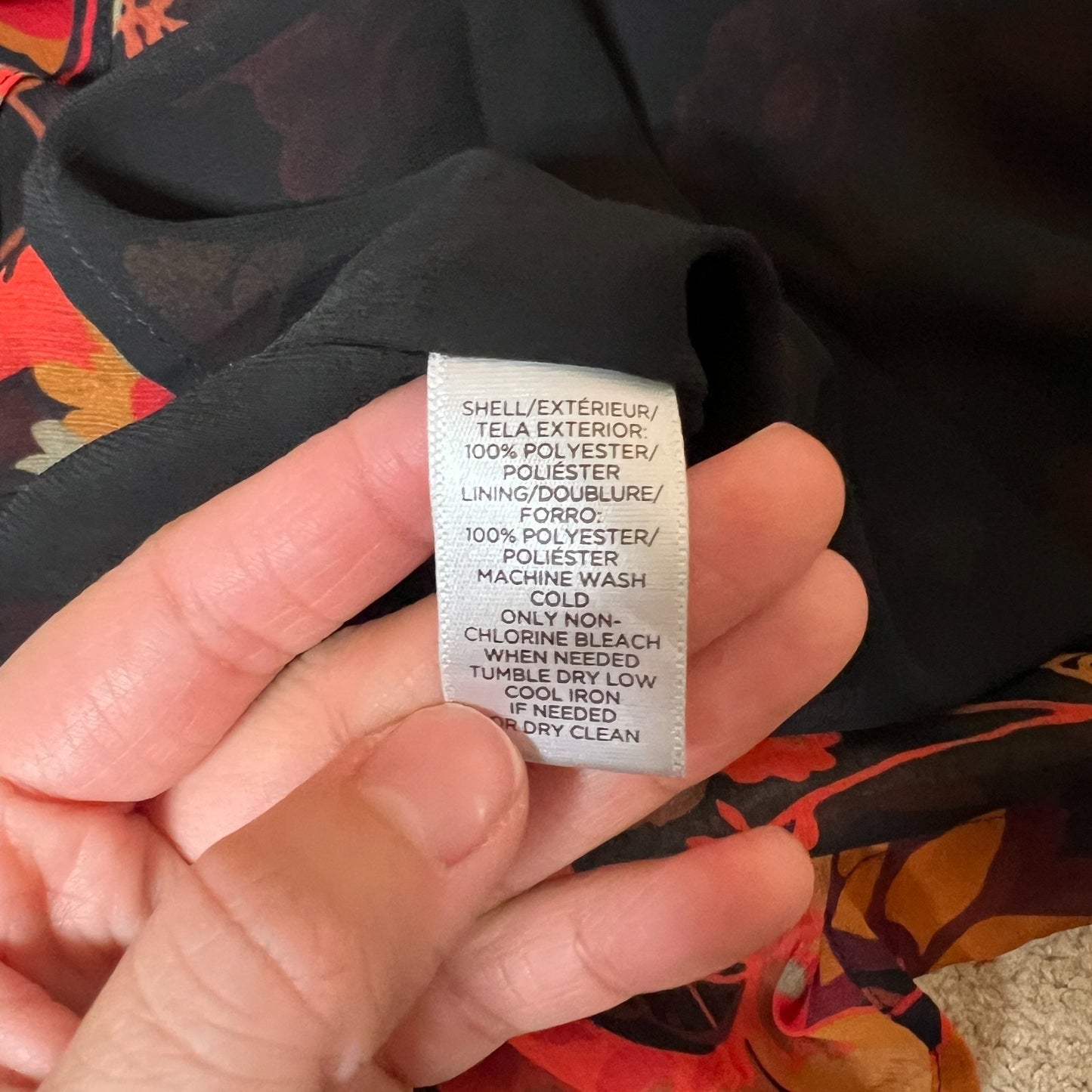 Loft Floral Ruffled Blouse M Black Multi-color Boho Whimsigoth Romantic Hippie