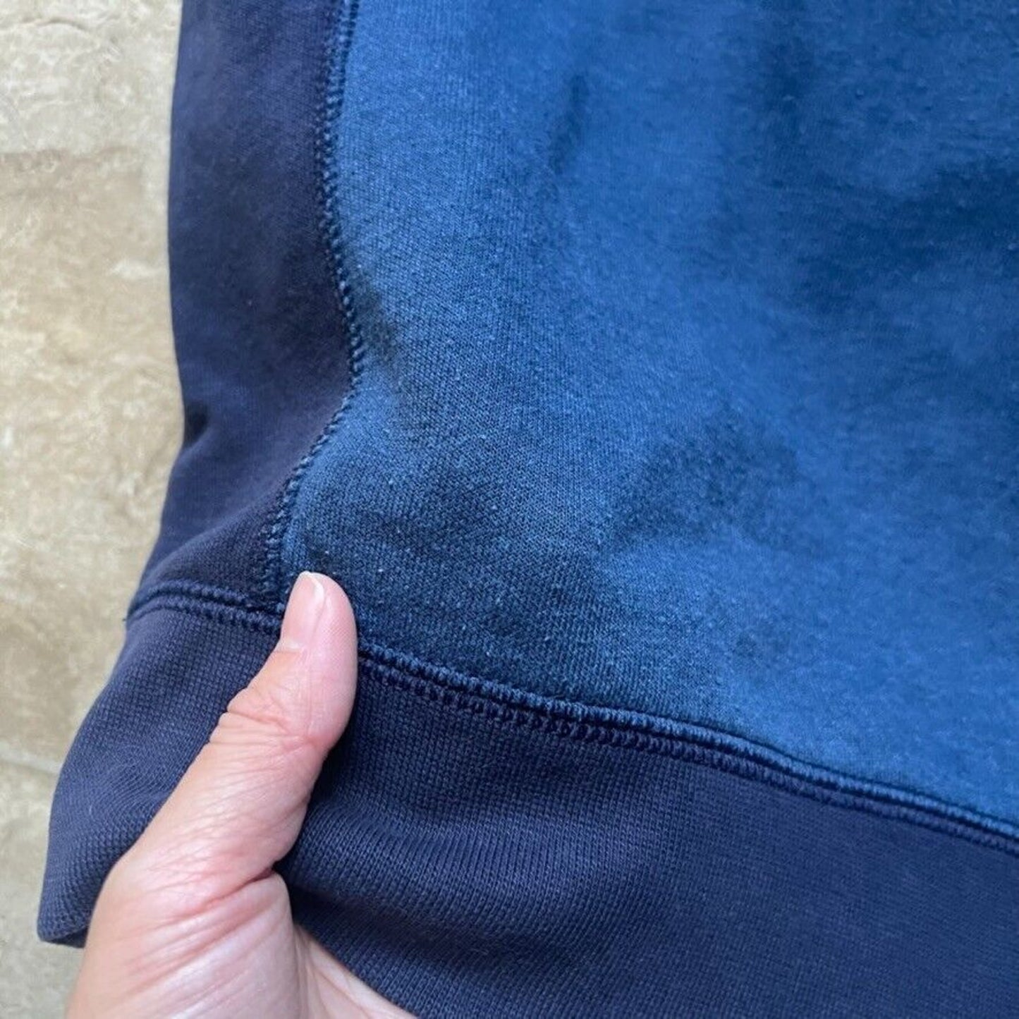 Vtg Russell Athletic Mens Sweatshirt Blue Embroidered Fleece Retro Preppy Sporty