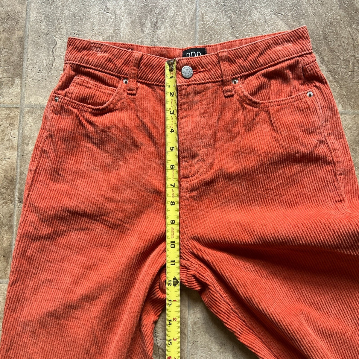 BDG Urban Outfitters Mom High Rise Corduroy Pants 26 Orange Fall Indie Sleaze