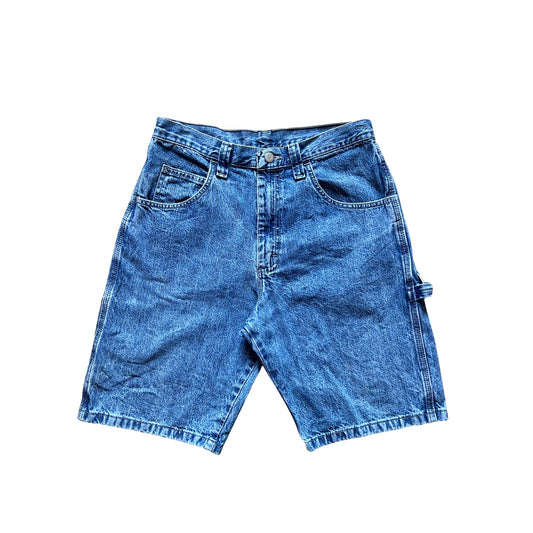 Vintage 90s Wrangler Mens Denim Carpenter Shorts Size 30 Skater Grunge