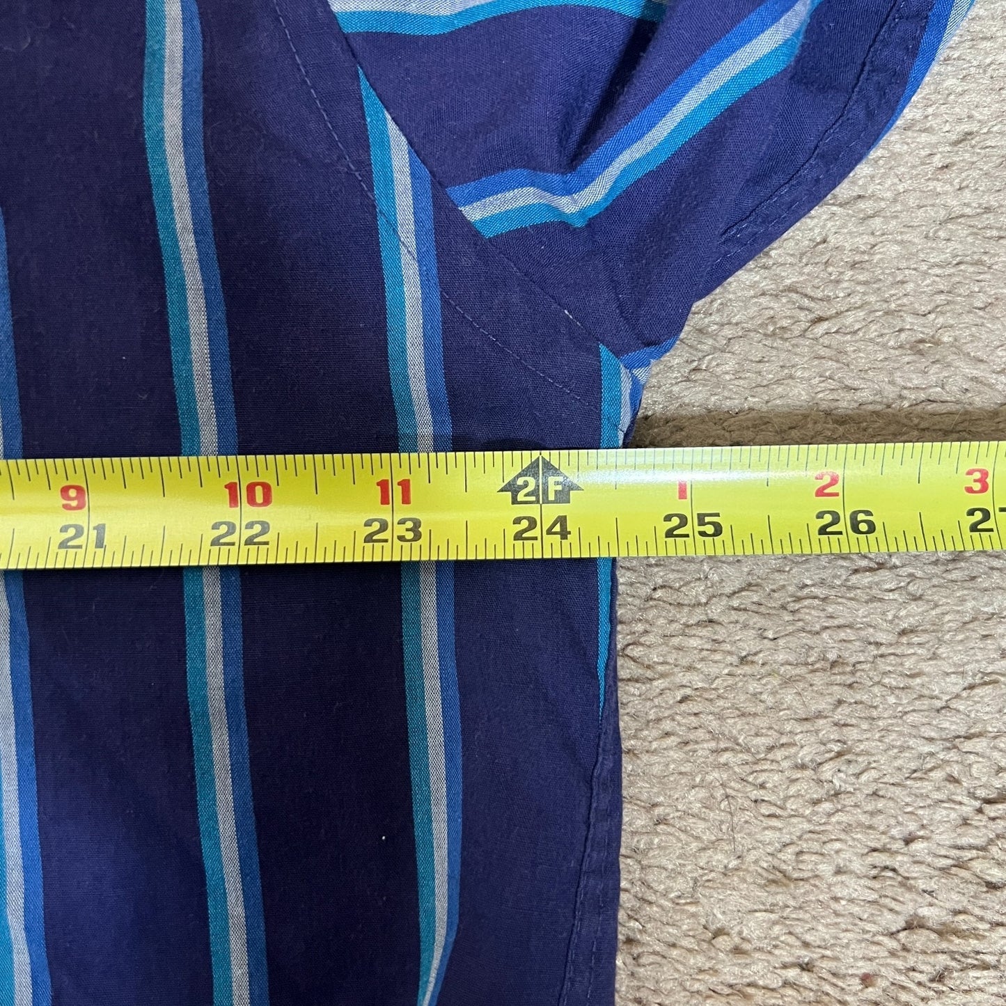 Vtg 90s Members Only Button-down Blue Striped Classic Preppy Nautical Maximalist