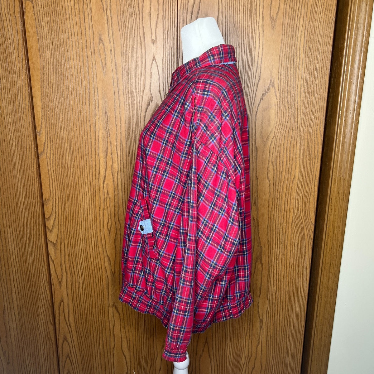 Vtg 90s Jantzen Tartan Plaid Harrington Jacket Classic Autumn Cabincore Academia