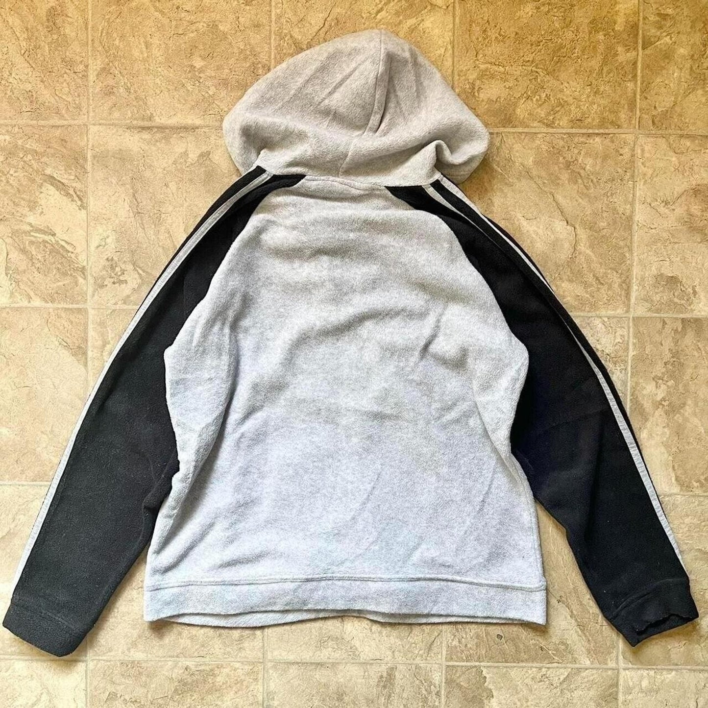 Vintage Y2K Disney Womens Fleece 1/4 Zip Sweatshirt Size L Mickey Mouse Gray Embroidered