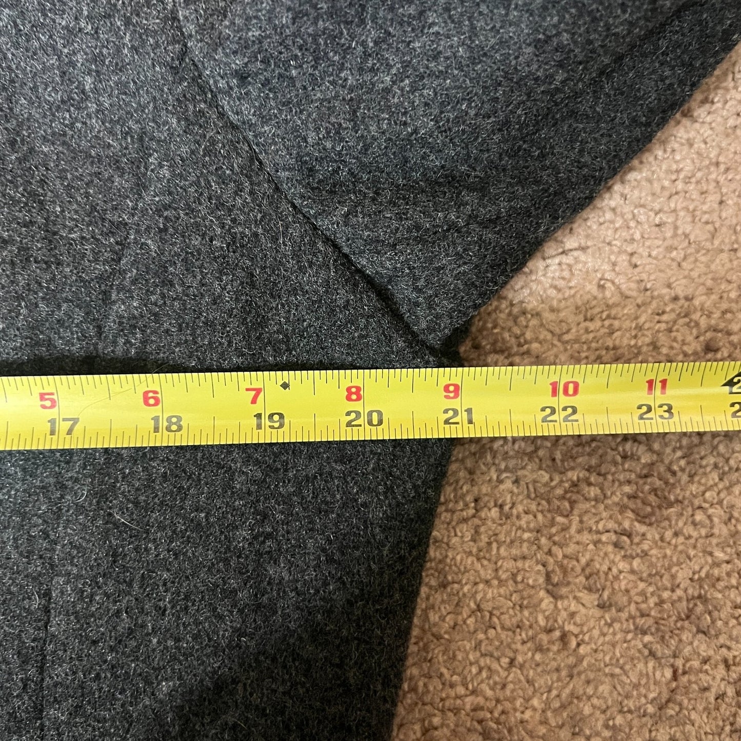 Esprit Womens Double Breasted Wool Pea Coat Size L Gray Classic Preppy