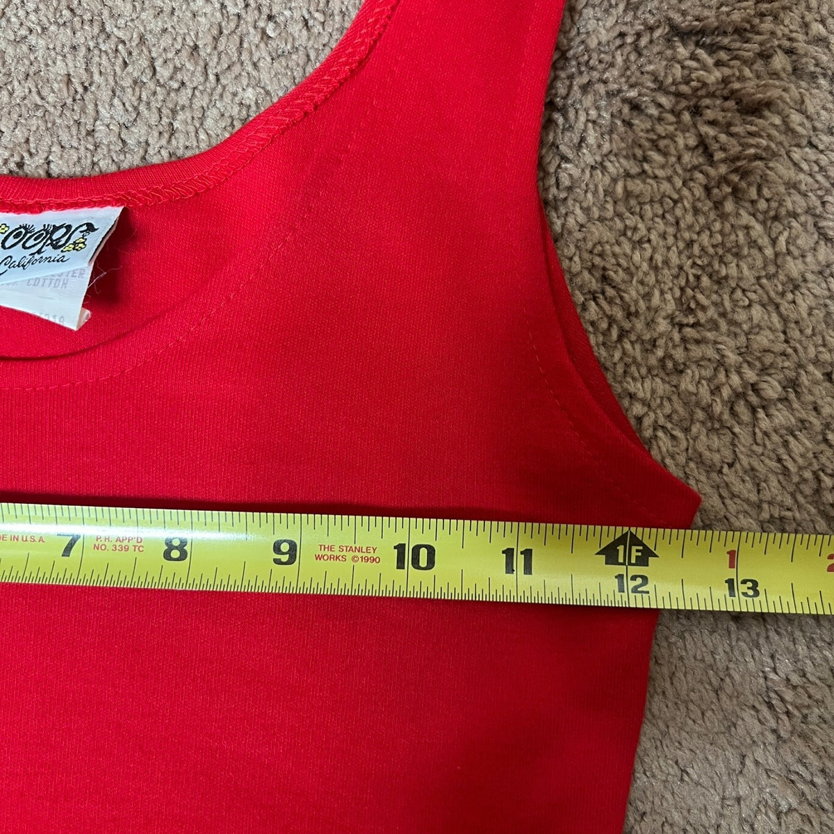 Vintage 80s Oops California Midi Dress Tomato Red Drop Waist Whimsical Romantic