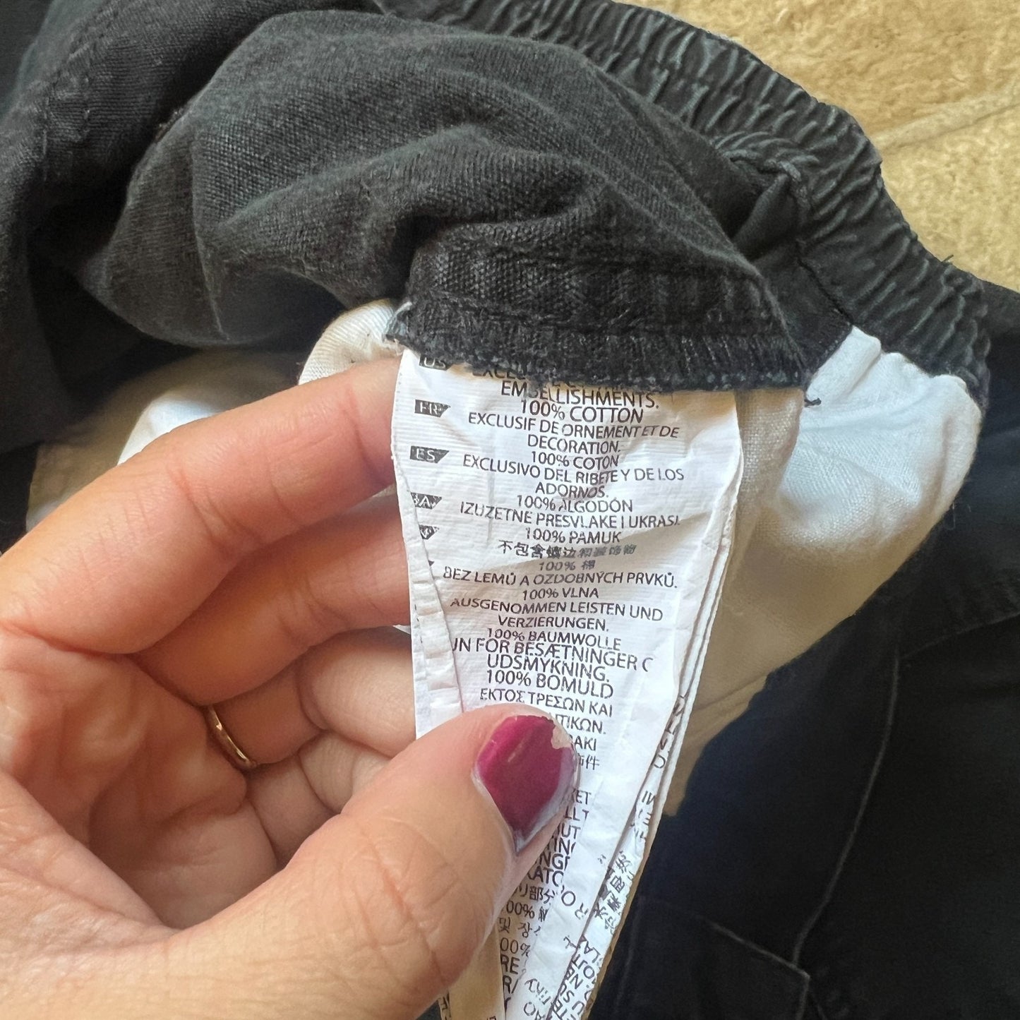 5.11 Tactical Mens Cargo Pants Size 36 x 32 Black Straight Leg Baggy Utility Workwear Grunge