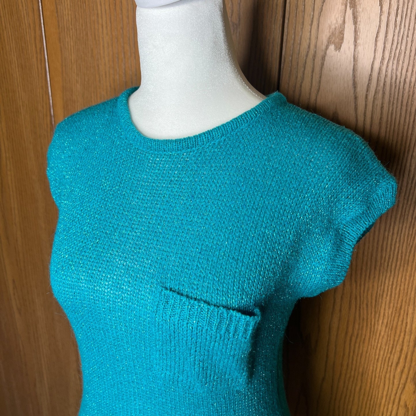 Vintage Margules Knit Top S Silk Angora Shimmery Y2K Mermaid Fairy Rave Coastal