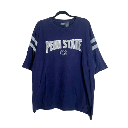Vtg 90s Penn State Mens T-Shirt Size XL Blue Embroidered Preppy Sporty Classic