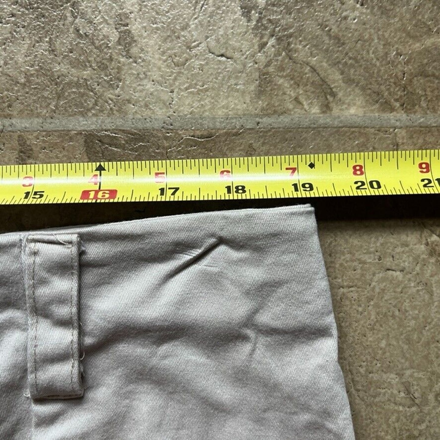 Vtg Y2K Fashion Bug Beige Mini Skirt 20 Outdoor Granola Girl Safari Minimalist
