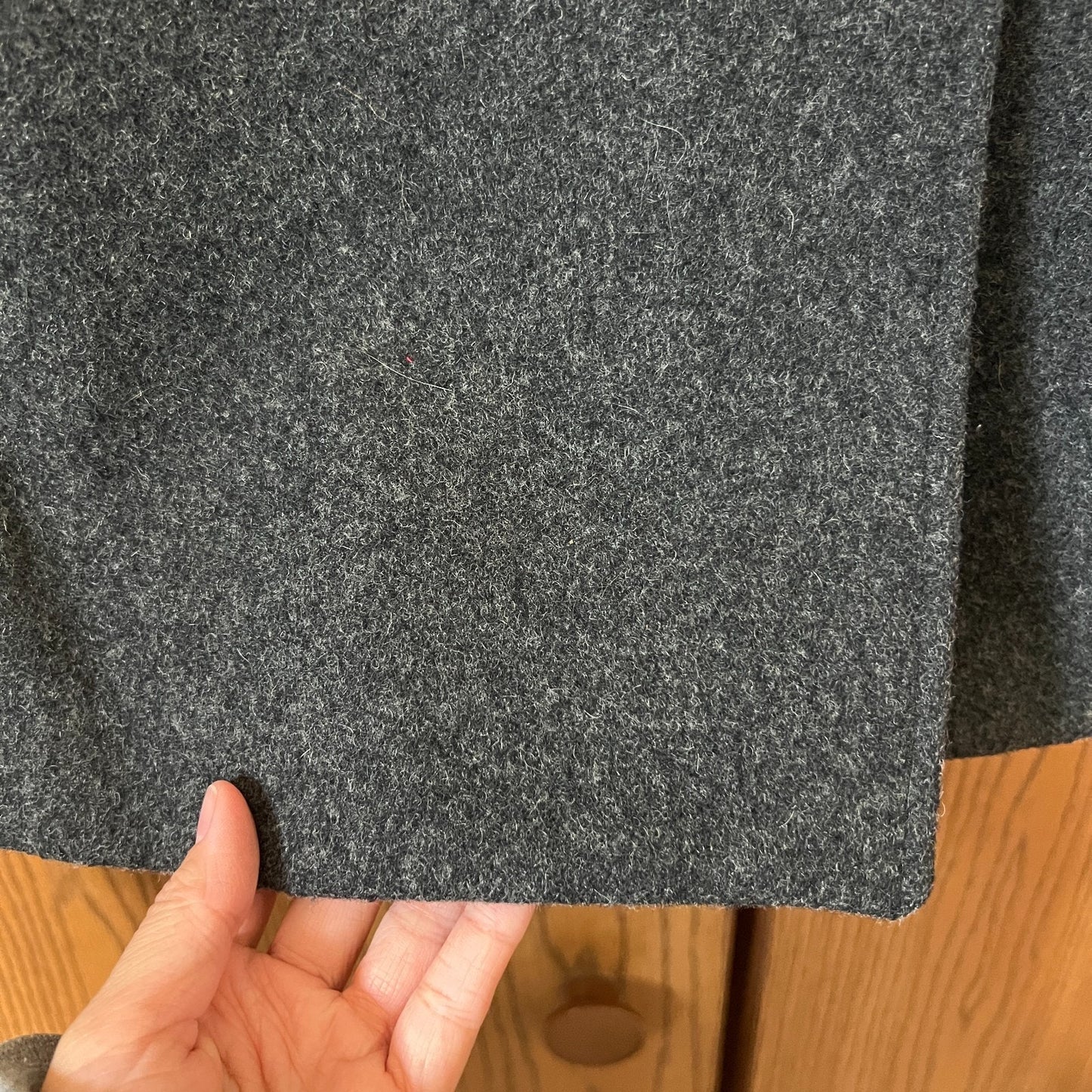 Esprit Womens Double Breasted Wool Pea Coat Size L Gray Classic Preppy