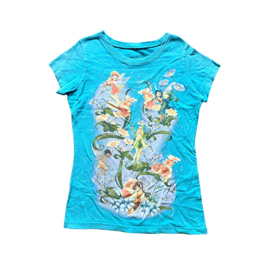 Vtg Y2K Disney Fairies Tinkerbell Girls T-Shirt M Pixie Hollow Fairy Whimsical