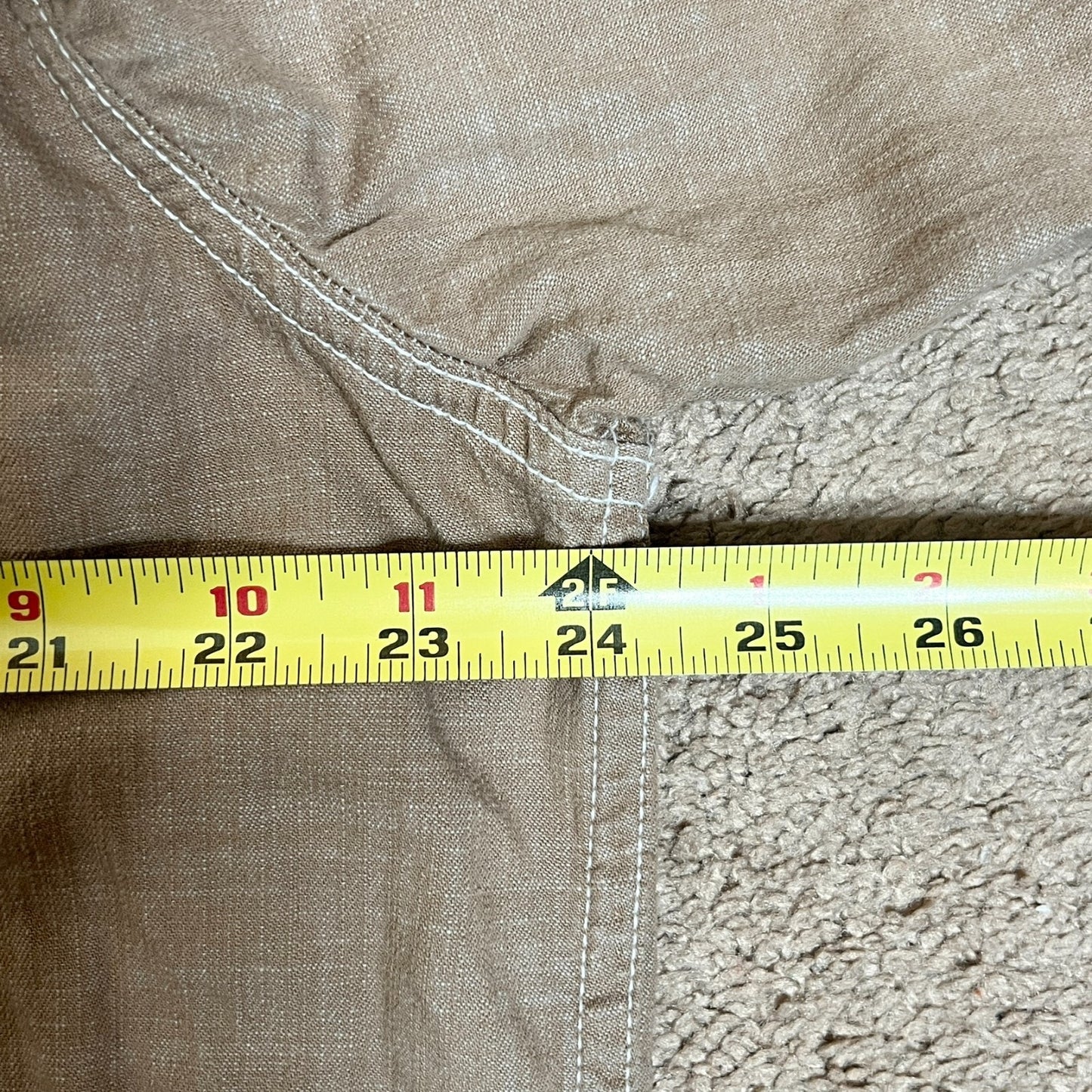 Blue Mountain Mens Button-up Shirt Size L Light Brown Outdoor Utility Workwear Cabincore