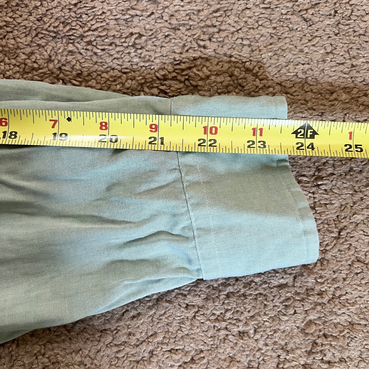 Vtg 90s Ralph Lauren Button-down Shirt 16.5 32/33 Seafoam Classic Coastal Preppy