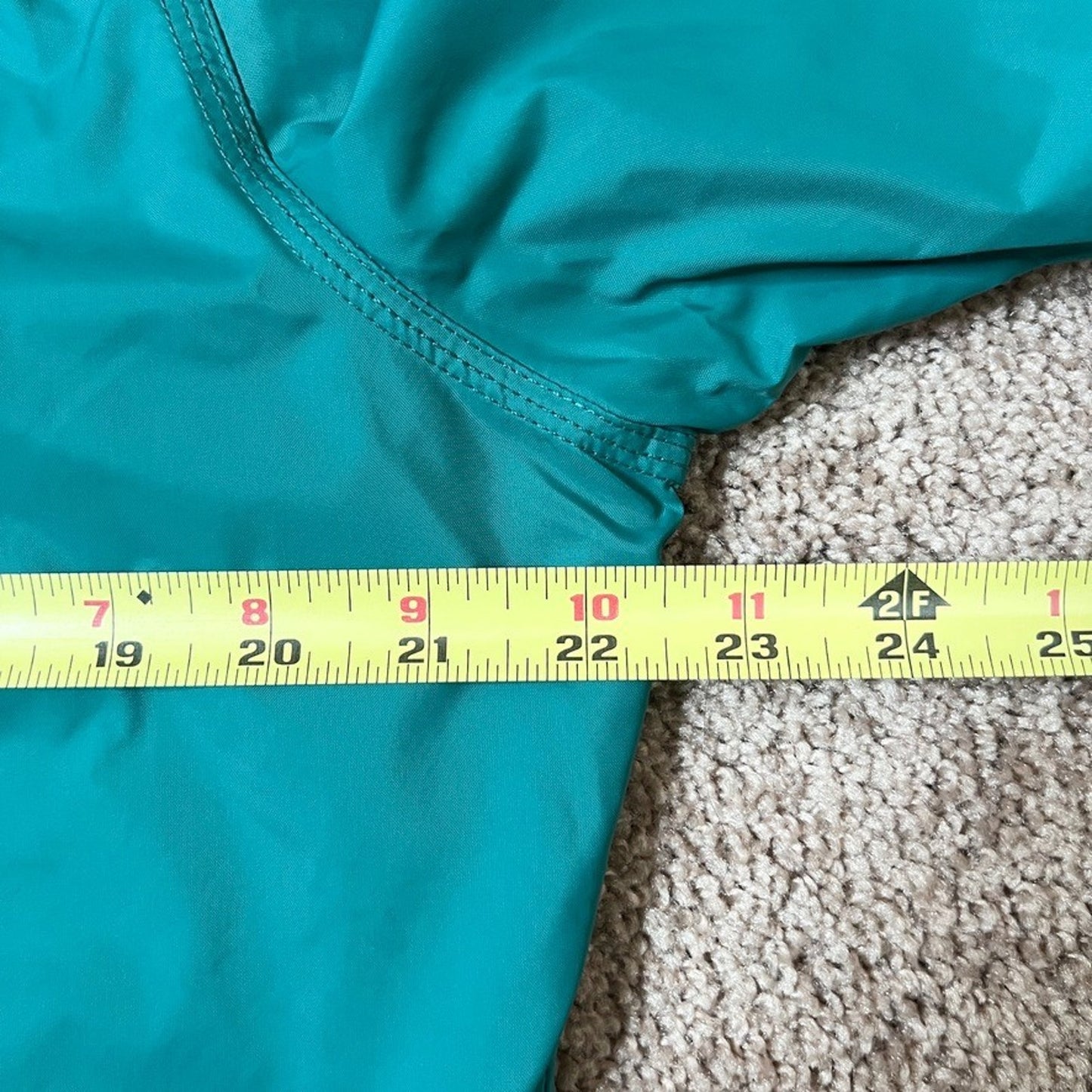 Carhartt Womens Windbreaker Rain Jacket Size M Teal Green Outdoor Gorpcore Hiking Granola Girl