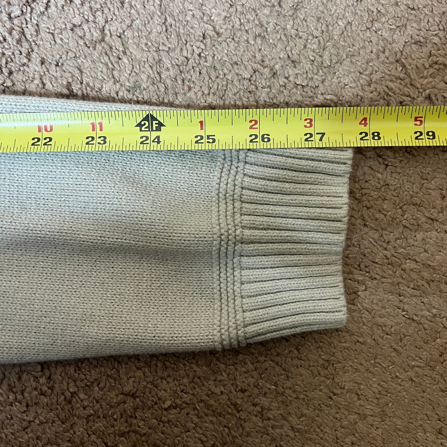 American Eagle Mens Sweater Size L Cream Gray Blue Fair Isle Nordic Holiday Winter Classic