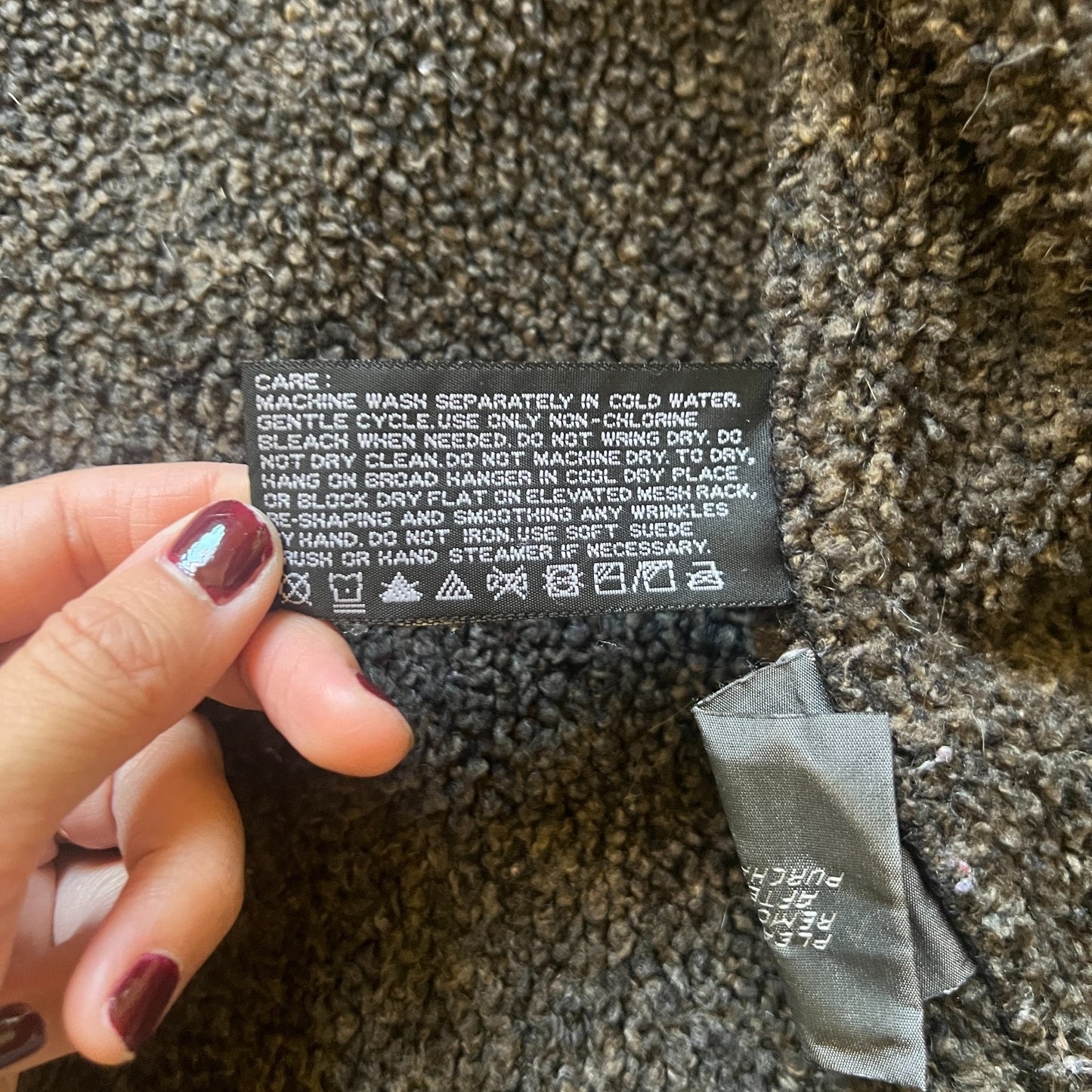 Vintage Axcess Mens Faux Suede Leather Jacket Size L Black Sherpa Lined Full Zip Goth Grunge Classic