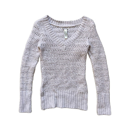 Vintage Y2K Lucky Brand Womens Sweater Wool Alpaca Blend Shimmer Coquette Cozy