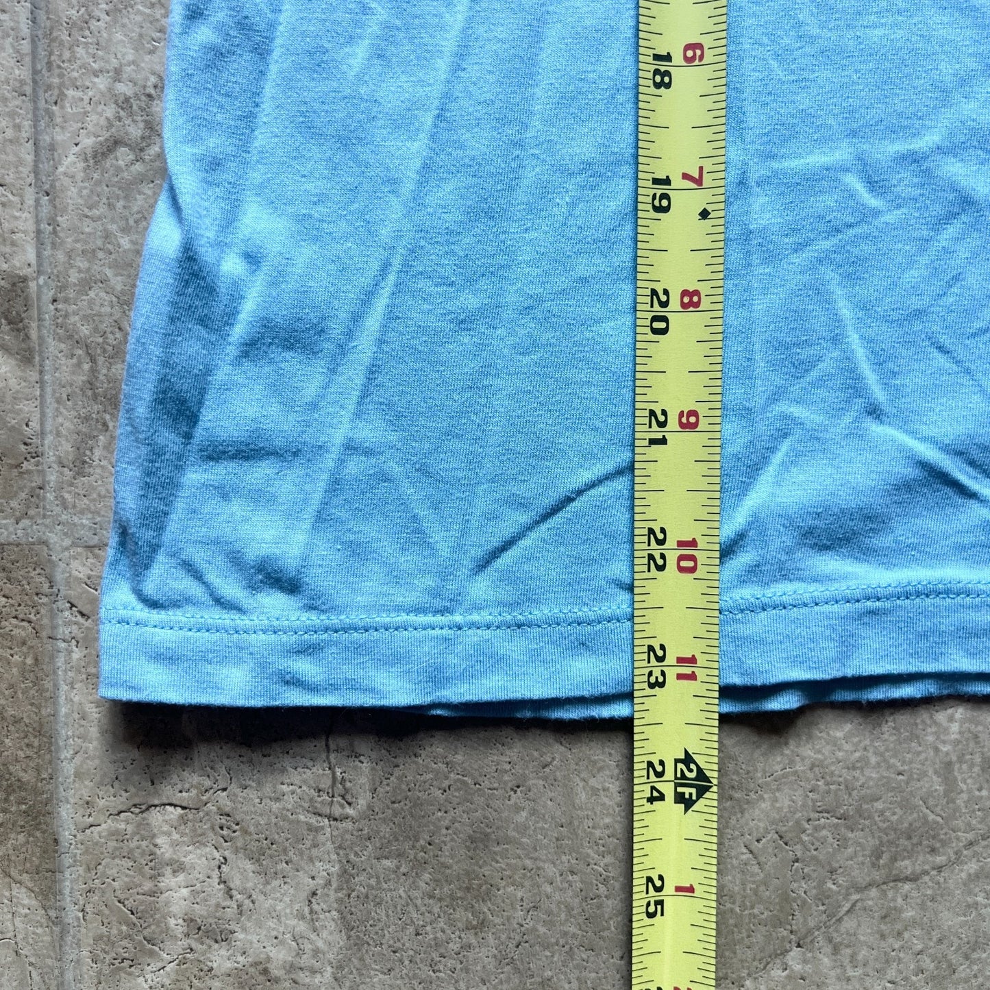 Talbots Womens Blue Ruffled Blouse Size L Pima Cotton Blend Pleated Neckline Feminine